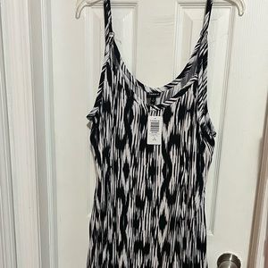 Long black and white summer dress Torrid size 1